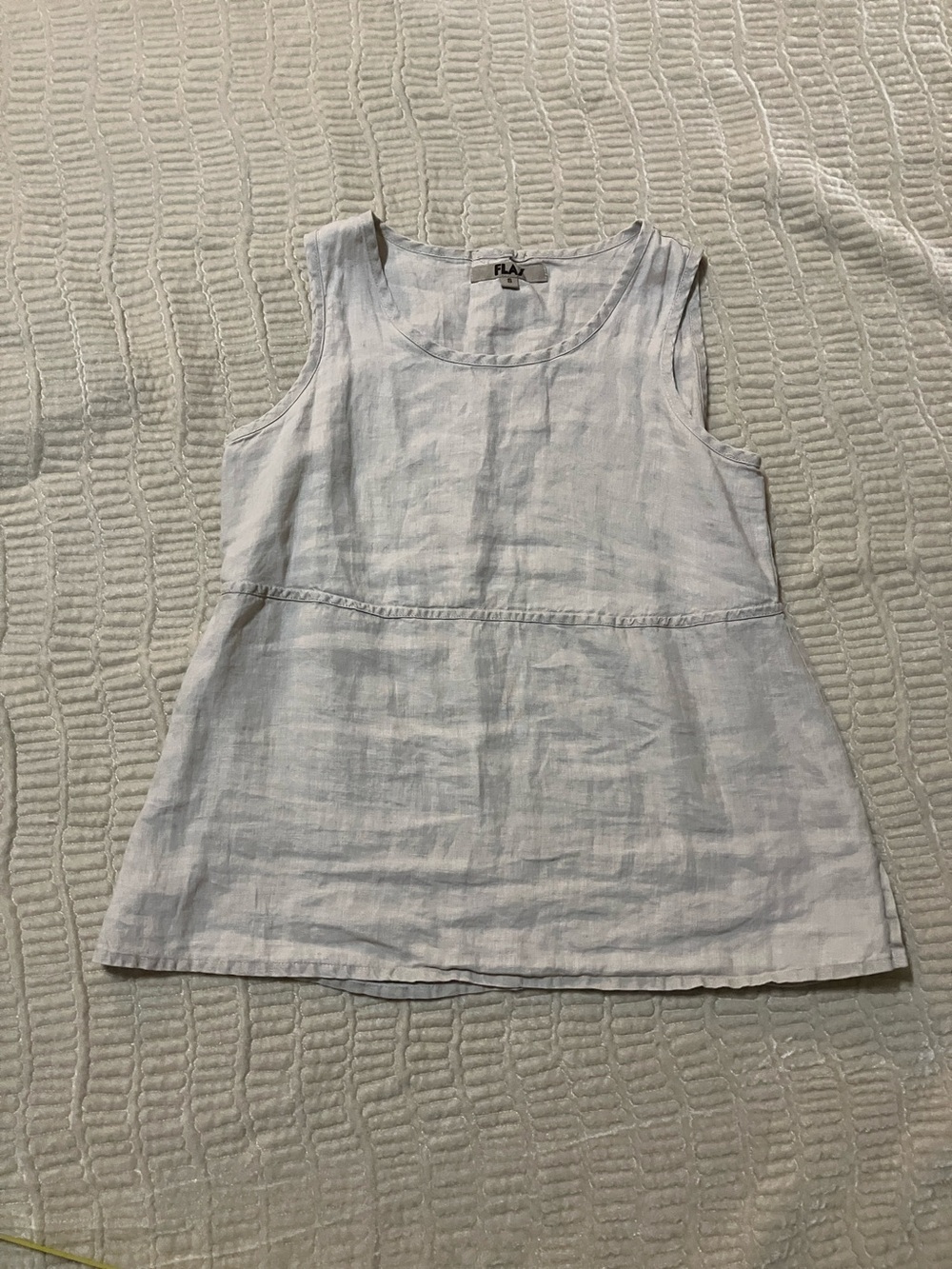 Flax  Linen Tank with Waist Seam